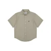 Ami Pocket Heart Embroidered T-Shirt (Brown/White/Navy)