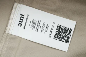 Ami Pocket Heart Embroidered T-Shirt Brown Wash label