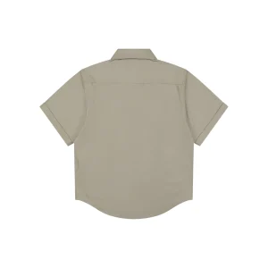 Ami Pocket Heart Embroidered T-Shirt Brown Back view