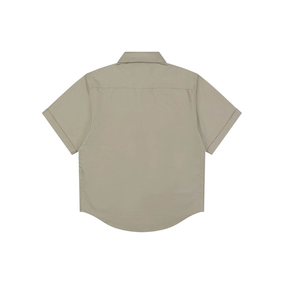 Ami Pocket Heart Embroidered T-Shirt Brown Back view