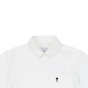 Ami Pocket Heart Embroidered T-Shirt White