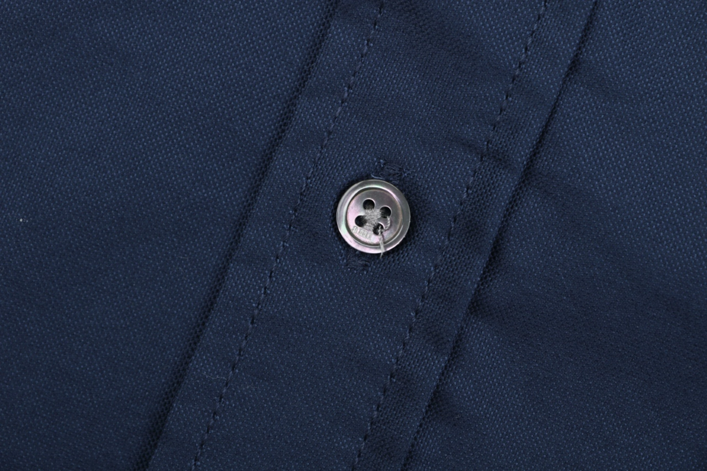 Ami Pocket Heart Embroidered T-Shirt Navy Button