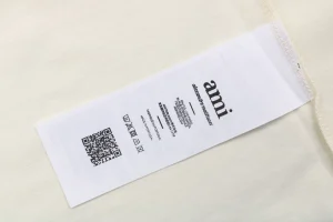 Ami Striped Frame Signature Graphic T-Shirt Wash label