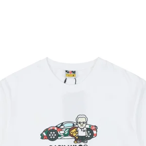 BAPE × Pagani BABY MILO Graphic T-Shirt White