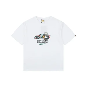 BAPE × Pagani BABY MILO Graphic T-Shirt White Front view
