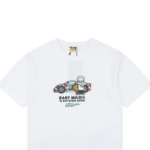 BAPE × Pagani BABY MILO Graphic T-Shirt White