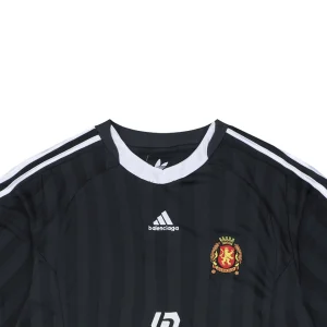 Balenciaga Color-Block Collar Manchester Crest T-Shirt