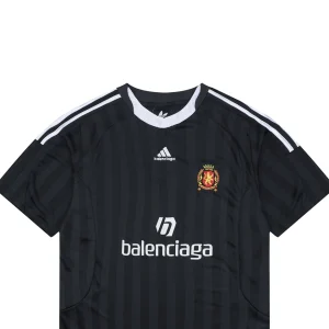 Balenciaga Color-Block Collar Manchester Crest T-Shirt