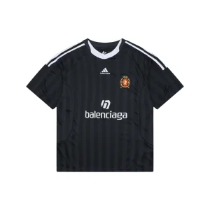 Balenciaga Color-Block Collar Manchester Crest T-Shirt Front view