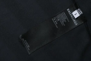 Balenciaga Color-Block Collar Manchester Crest T-Shirt Wash label