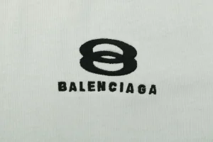 Balenciaga Double Ring Contrast Stripe T-Shirt Grey Brand