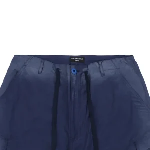 Balenciaga Faded French Workwear Cargo Drawstring Shorts