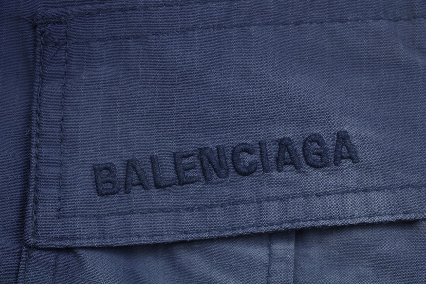 Balenciaga Faded French Workwear Cargo Drawstring Shorts Brand