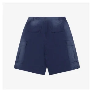 Balenciaga Faded French Workwear Cargo Drawstring Shorts Back view