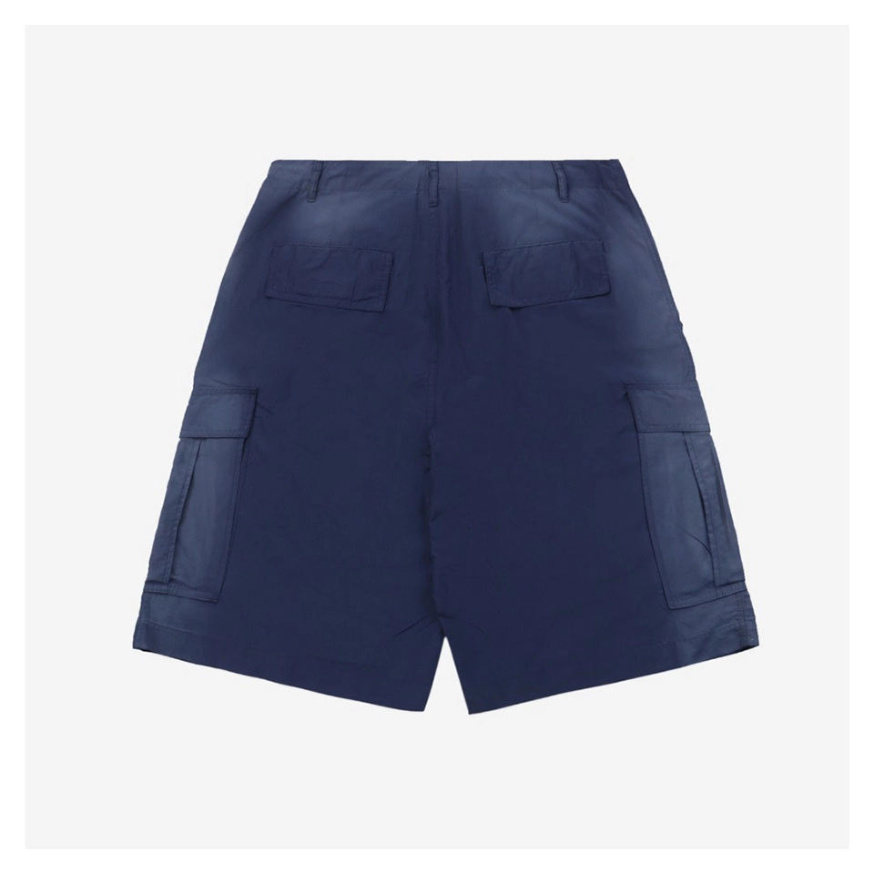 Balenciaga Faded French Workwear Cargo Drawstring Shorts Back view