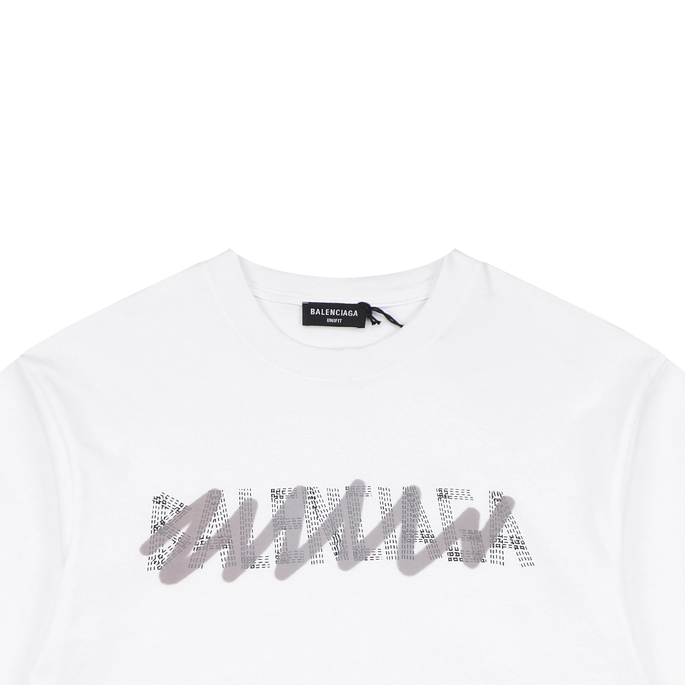 Balenciaga Graffiti Overlay Logo T-Shirt White