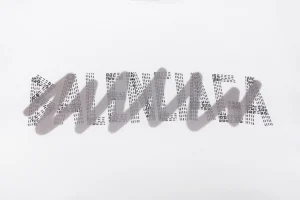 Balenciaga Graffiti Overlay Logo T-Shirt White Front Print