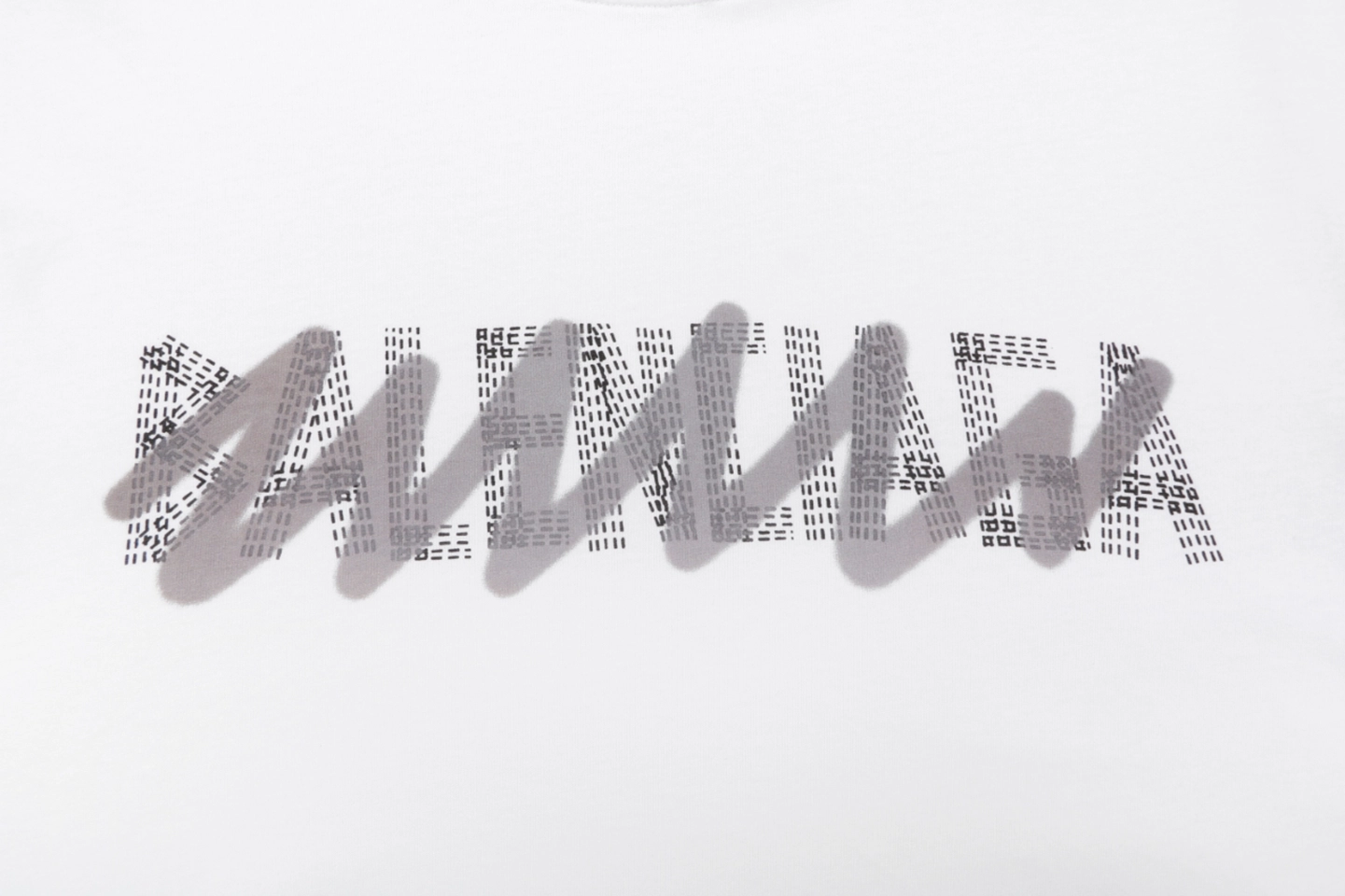 Balenciaga Graffiti Overlay Logo T-Shirt White Front Print