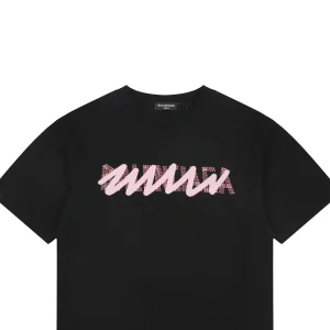 Balenciaga Graffiti Overlay Logo T-Shirt Black