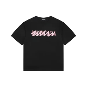 Balenciaga Graffiti Overlay Logo T-Shirt Black Front view