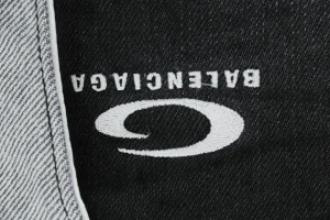 Balenciaga Grey Side-Piping Denim Shorts Brand