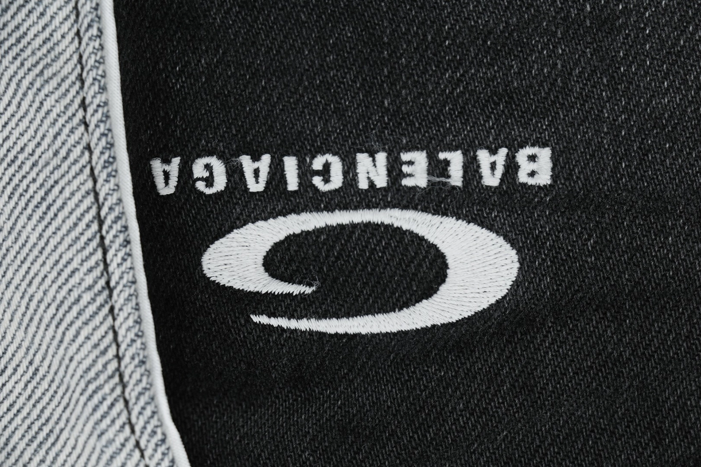 Balenciaga Grey Side-Piping Denim Shorts Brand