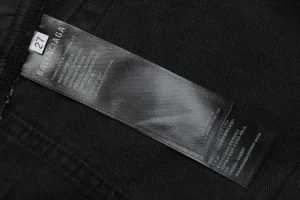 Balenciaga Grey Side-Piping Denim Shorts Wash label