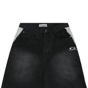 Balenciaga Grey Side-Piping Denim Shorts9.jpeg