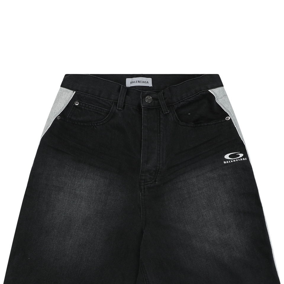 Balenciaga Grey Side-Piping Denim Shorts9.jpeg