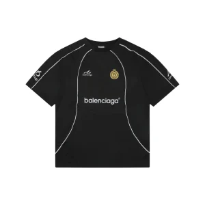 Balenciaga Laurel Crest Reflective Sports T-Shirt Front view