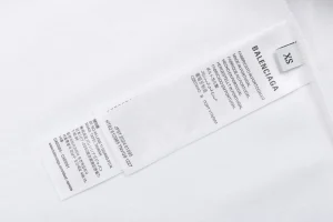 Balenciaga Layered Sticker Print T-Shirt White Wash label