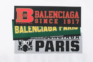 Balenciaga Layered Sticker Print T-Shirt White Back Print