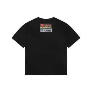 Balenciaga Layered Sticker Print T-Shirt Black Back view