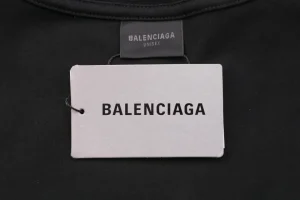 Balenciaga Multi-Logo Print T-Shirt Black Brand label