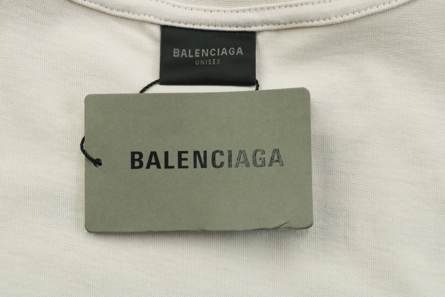 Balenciaga Multi-Logo Print T-Shirt Grey Brand label