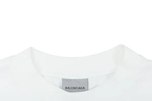 Balenciaga Reflective Ring Logo T-Shirt Collar