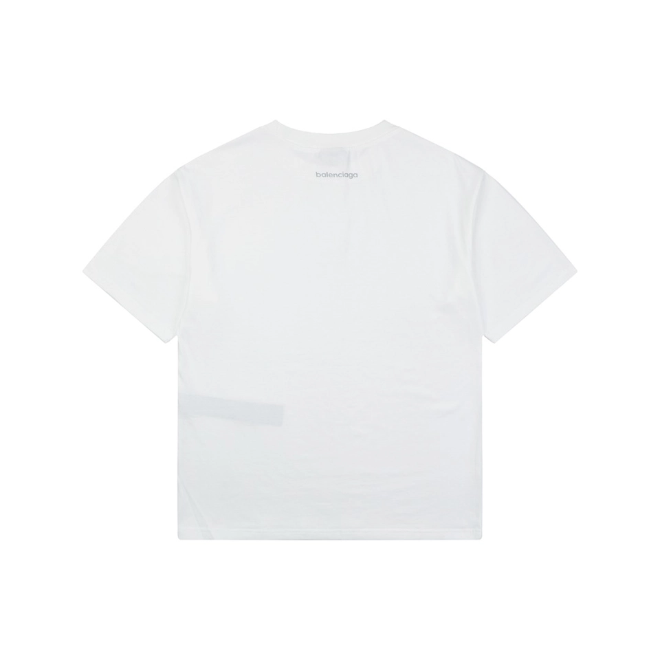 Balenciaga Reflective Ring Logo T-Shirt Back view