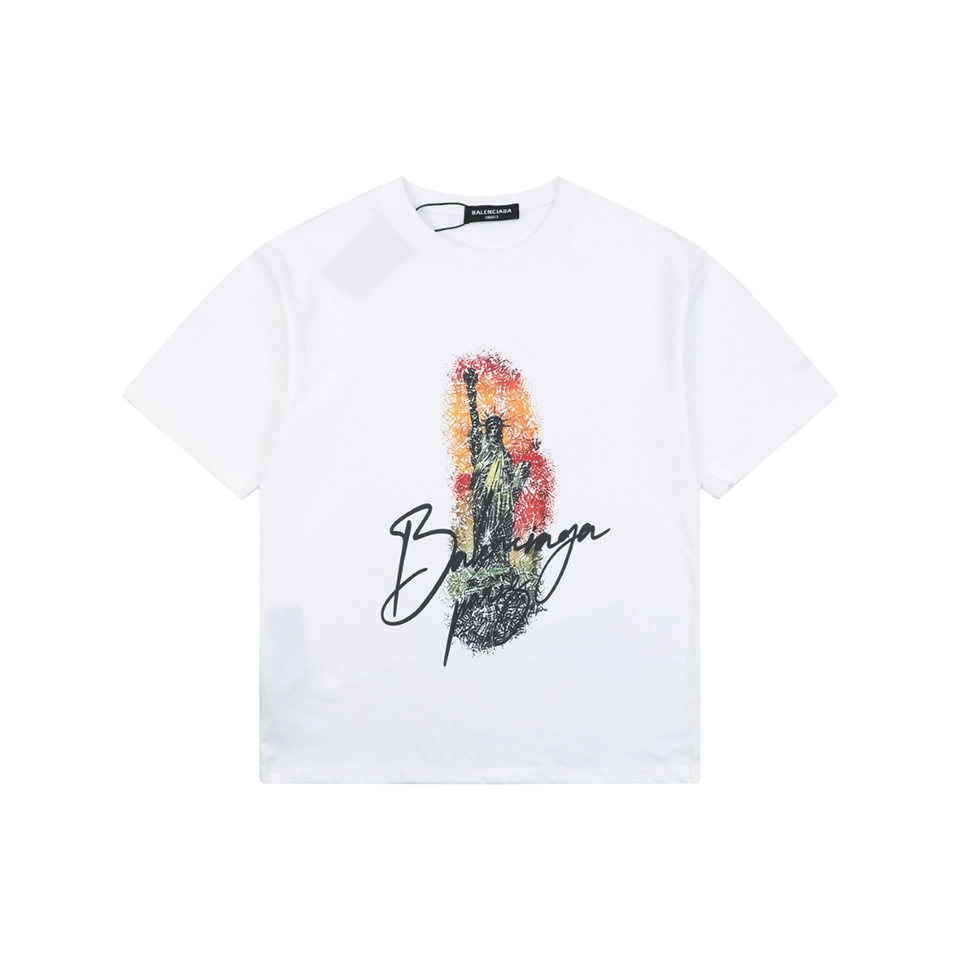 Balenciaga Signature Statue Graphic T-Shirt Front view