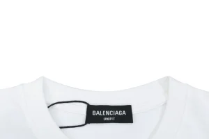 Balenciaga Signature Statue Graphic T-Shirt Collar