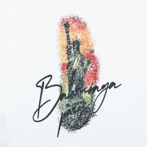 Balenciaga Signature Statue Graphic T-Shirt Front Print