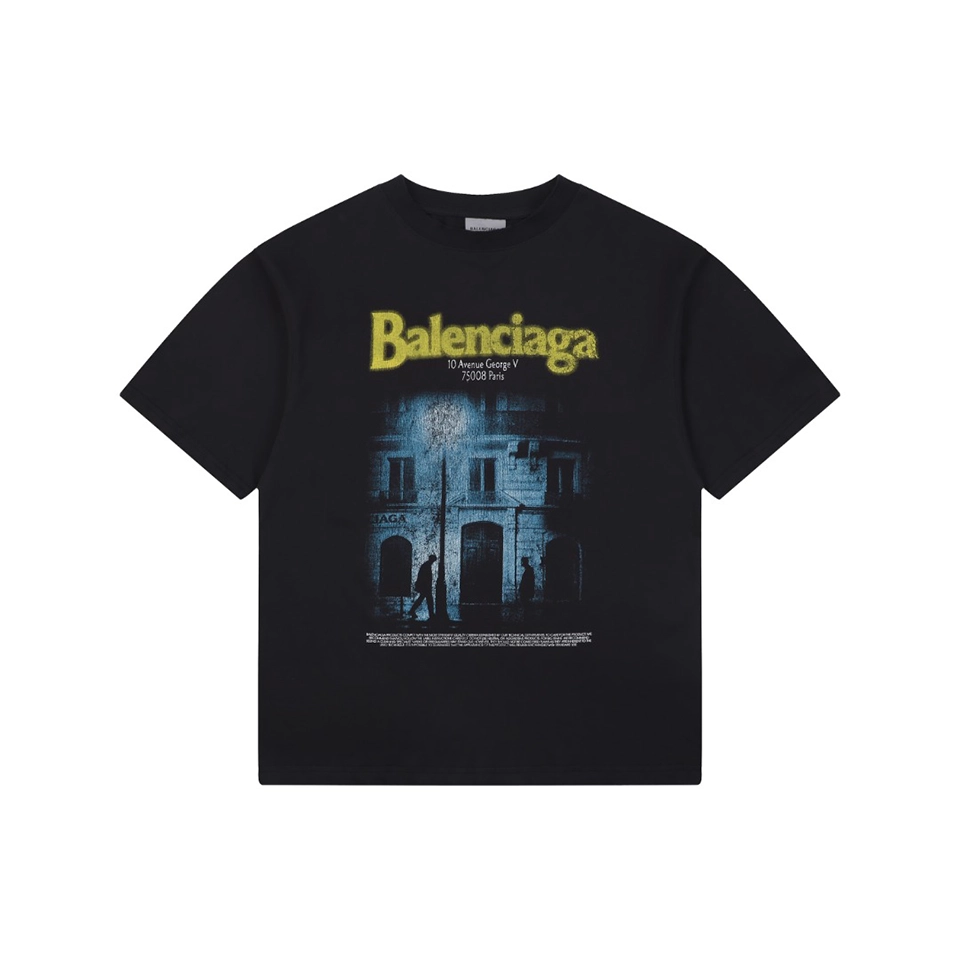 Balenciaga Street Scene Graphic T-Shirt Front view