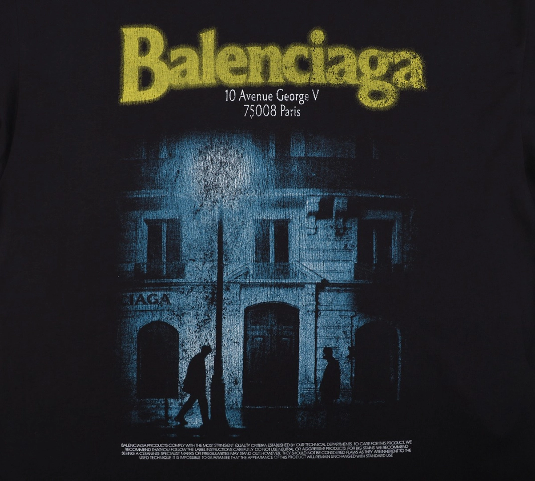 Balenciaga Street Scene Graphic T-Shirt Front print