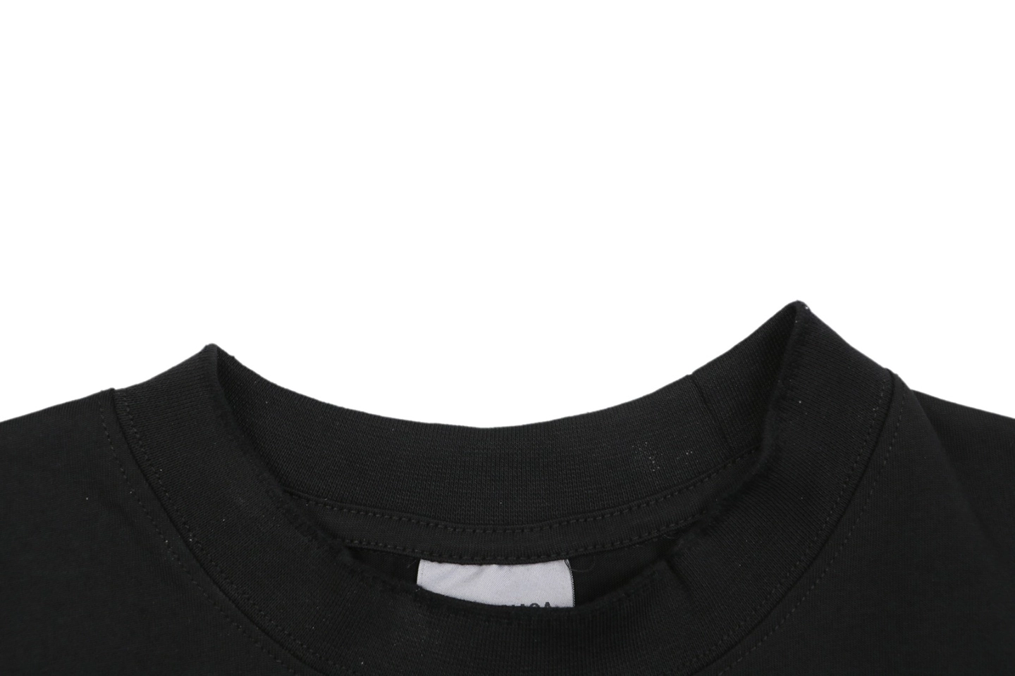 Balenciaga Sunset Distressed Graphic T-Shirt Collar