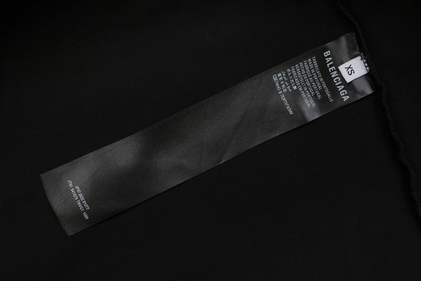 Balenciaga Tape Blur Logo T-Shirt Wash label