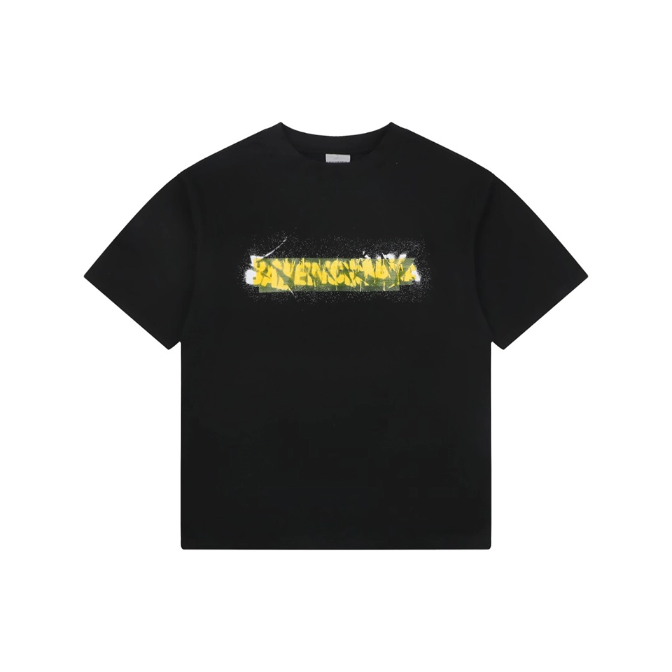 Balenciaga Tape Blur Logo T-Shirt Front view
