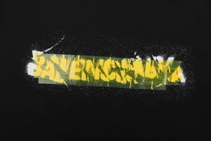 Balenciaga Tape Blur Logo T-Shirt Front Print