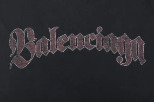 Balenciaga Vintage Crest Print T-Shirt Back Print