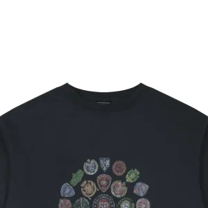 Balenciaga Vintage Crest Print T-Shirt