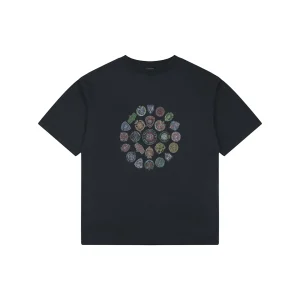 Balenciaga Vintage Crest Print T-Shirt Front view