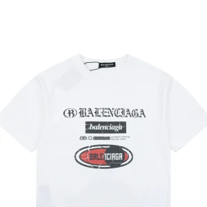 Balenciaga Vintage Multi Logo Graphic T-Shirt